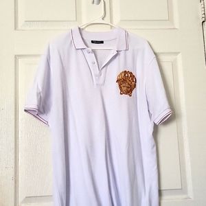 Versace Medusa Head white and gold polo shirt (copy)